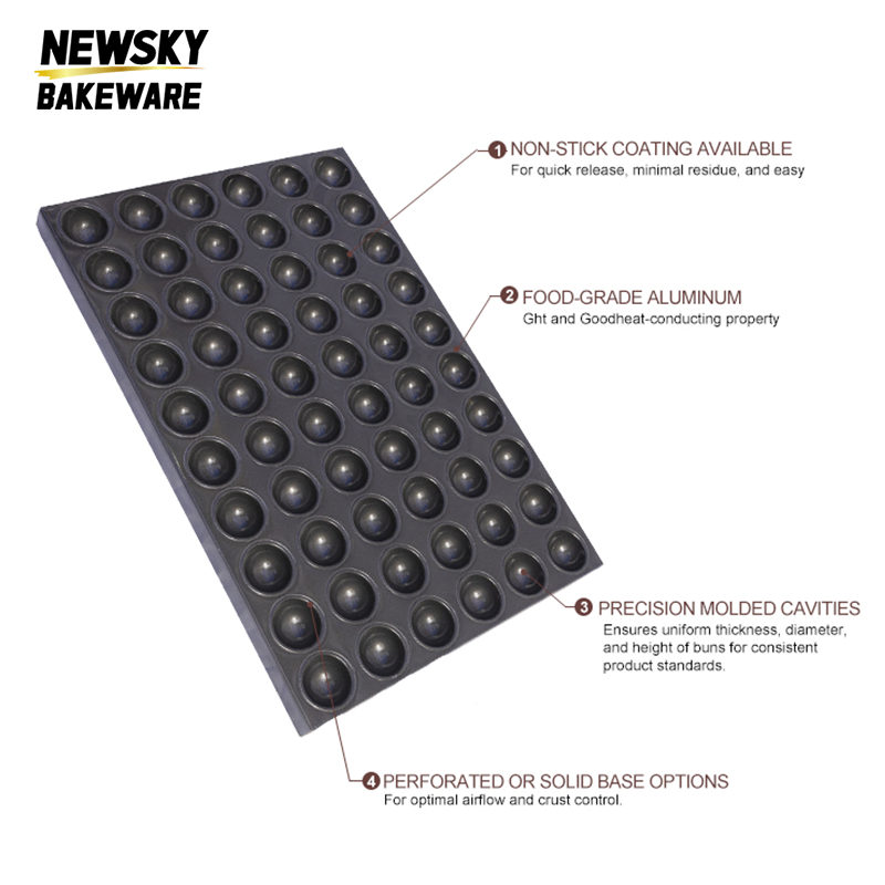 Wholesale 60 Cavity Cupcake Baking Pan Alusteel Food Grade Non-Stick Muffin Bakeware Commercial Bakery Restaurant Oven Safe