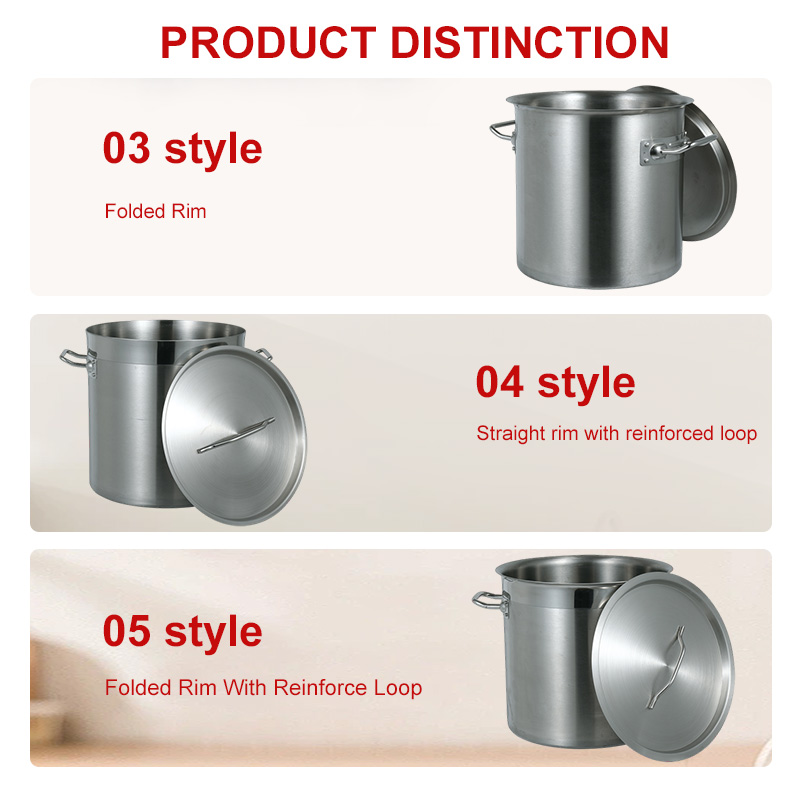 Modern Super Larger Capacity Commercial Kitchenware Cookware Stainless Steel Pot