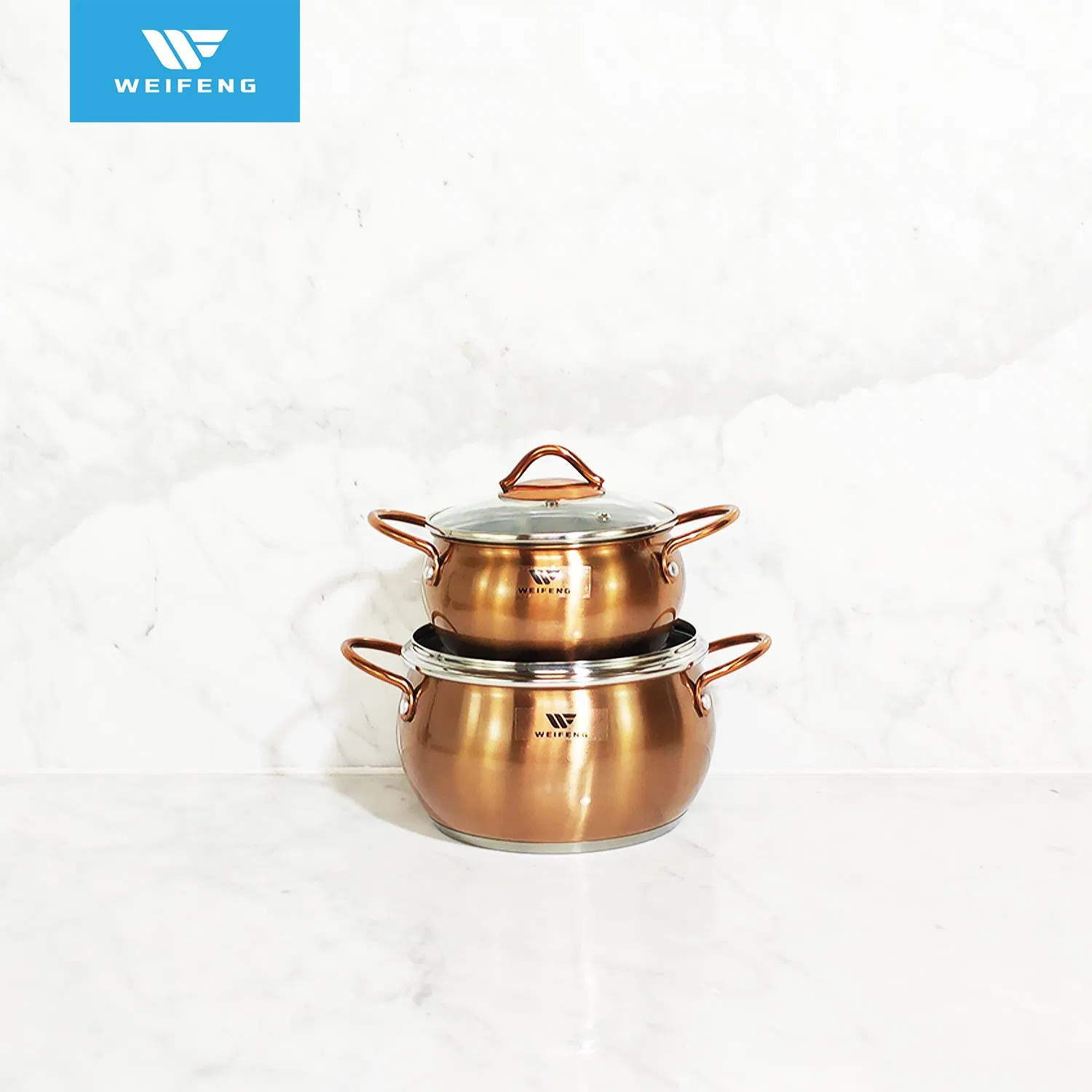 Kitchenware Copper Color Plated Apple Shape Stainless Steel Cookware
