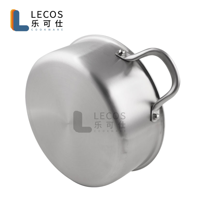 LECOS Professional Vendor Kitchen Accessories Set 8 Piece Cooking Pots Set Fry Pan Nonstick Coating Stainless Steel Cookware Set