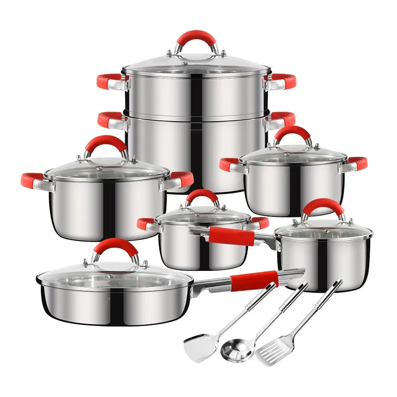 16 Pieces Stainless Steel Pot Set