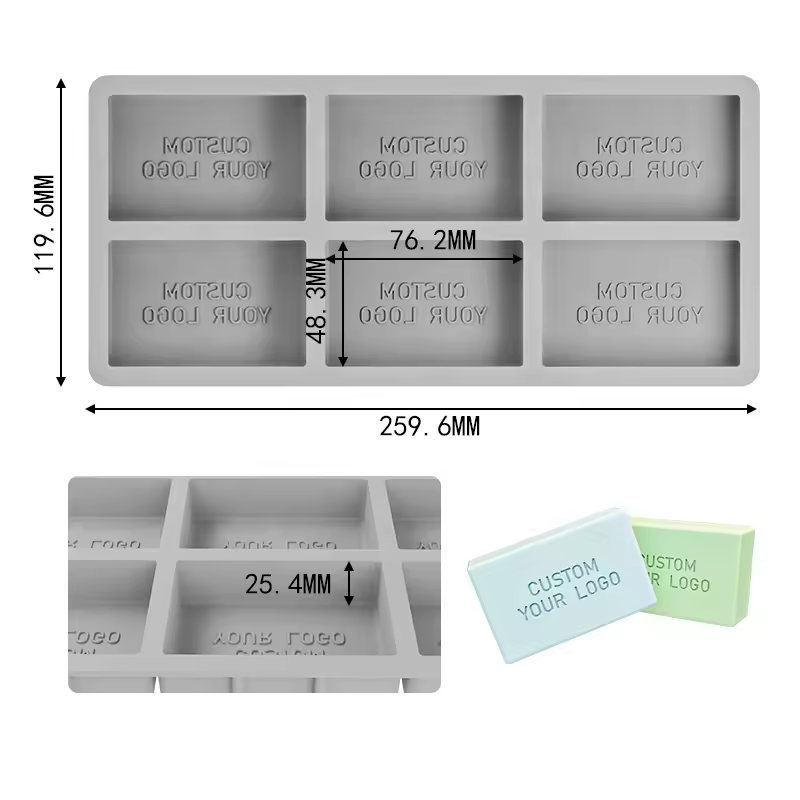 Silicone Cake Mold Custom Hot Selling Handmade DIY Soap Mold Factory Custom Round Rectangular Silicone Custom Logo Bakeware Tool