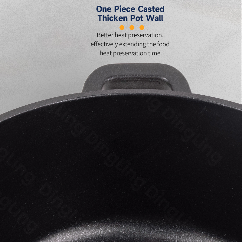 Less Smoke Casted Aluminium Nonstick Cookware Dutch Oven Set Pot