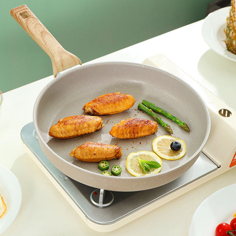 Modern Design 24/28/30cm Cast Aluminum Omelette Pan with Glass Cover Non-Stick Kitchen Cookware Eco-Friendly