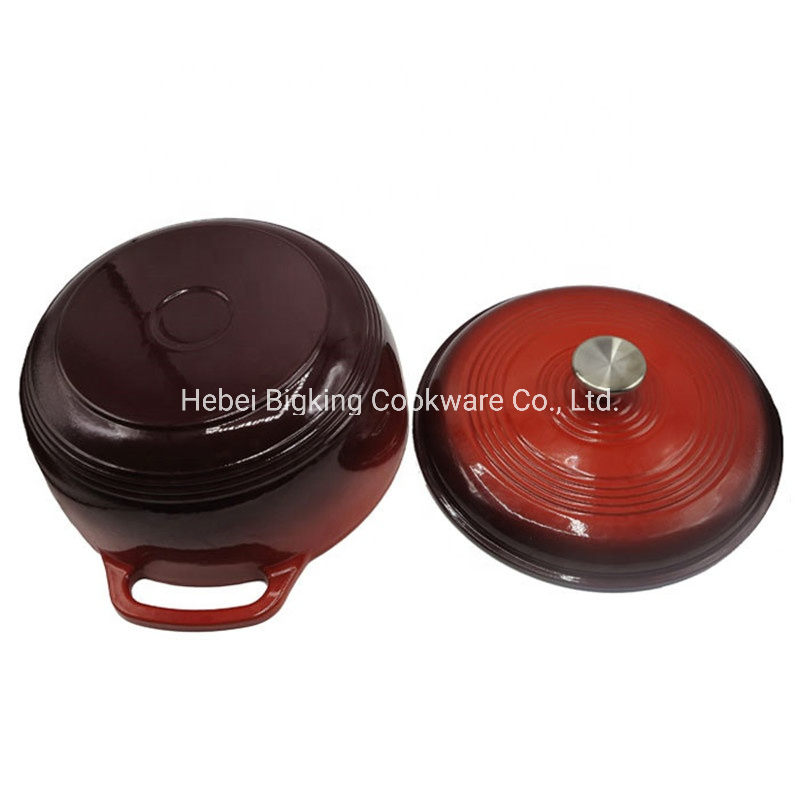 Christmas Gift Enamel Cast Iron Cookware Casserole Dish with Ss Knob