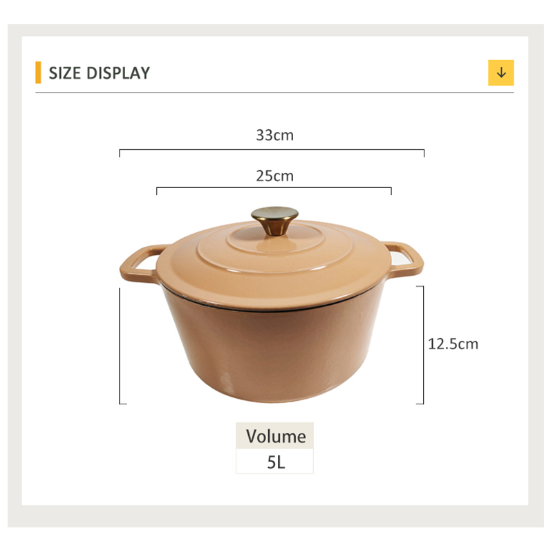 Wholesale Custom Non-Stick Enamel Cast Iron Cookware Set Enamel Cast Iron Dutch Oven Big White Cast Iron Pots Cookware Set