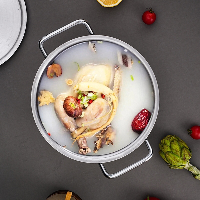 7-in-1 Gas Compatible Uncoated Pot Set Sanded Finish Multi-Purpose Cookware for Home &amp; Commercial Use
