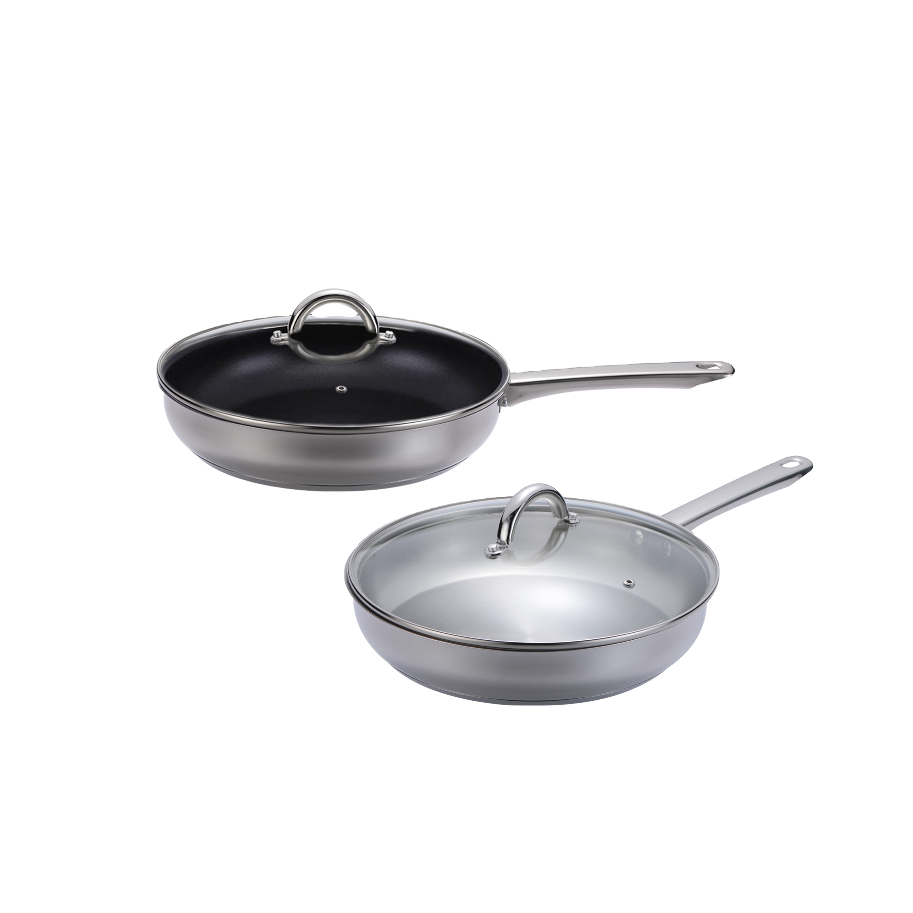 2025 Premium Stainless Steel Cookware Set - 4-Ply Tri-Clad Induction Base &amp; PFOA-Free Non-Stick for Even Heat