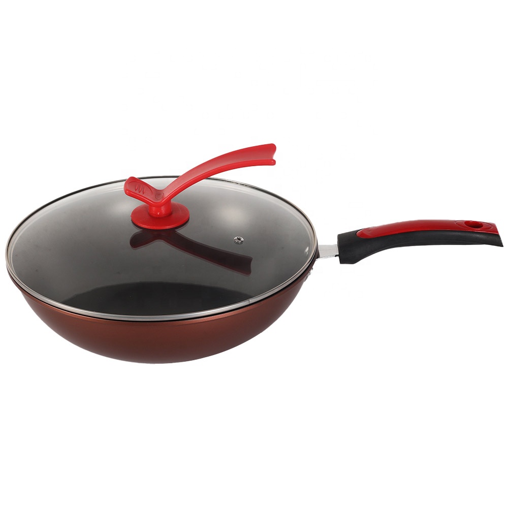 Kitchen Cookware Saute Pan Sauce Pots Deep Skillet Nonstick Pans Cast Iron Tradition Wok With Lid