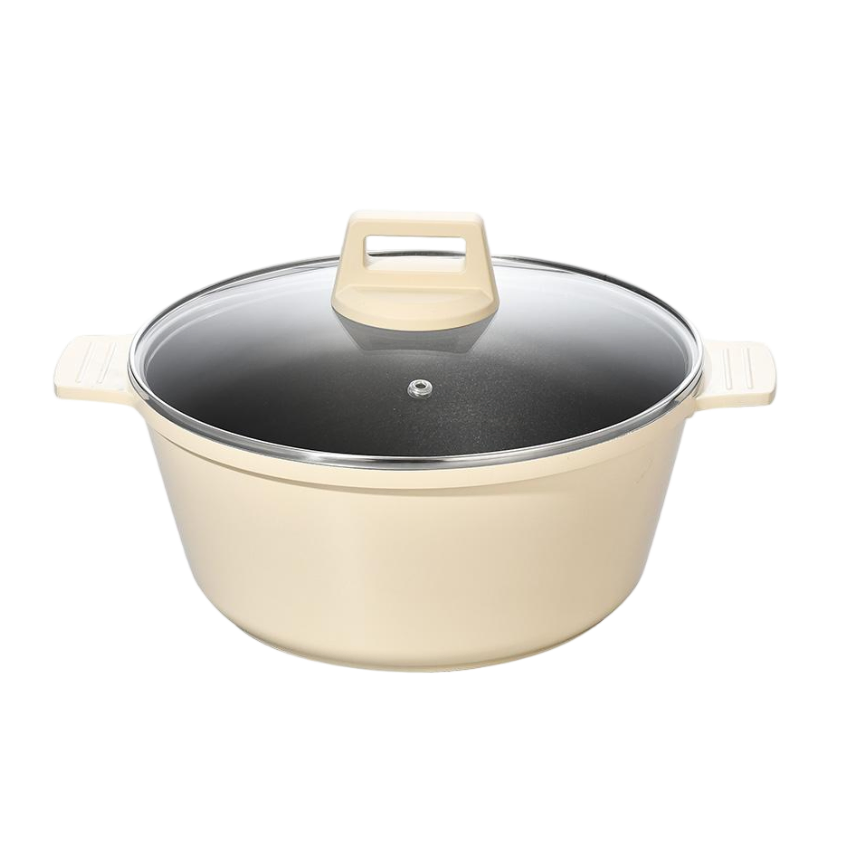 Premium 8-Piece Non-Stick Cookware Set with Glass Lids