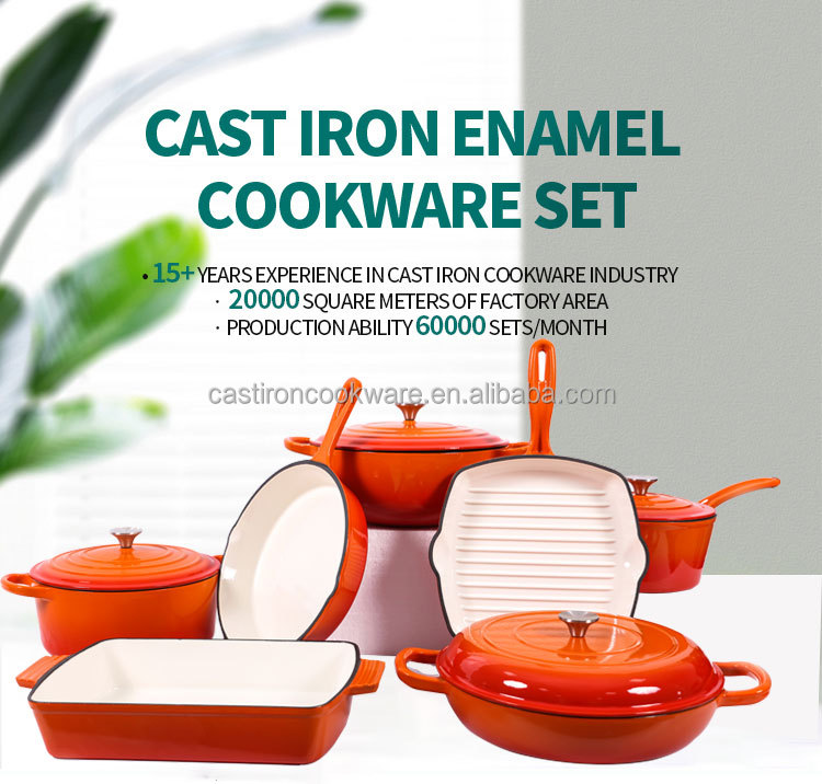 Enameled Cast Iron Dutch Oven Cast Iron Cooking Pot