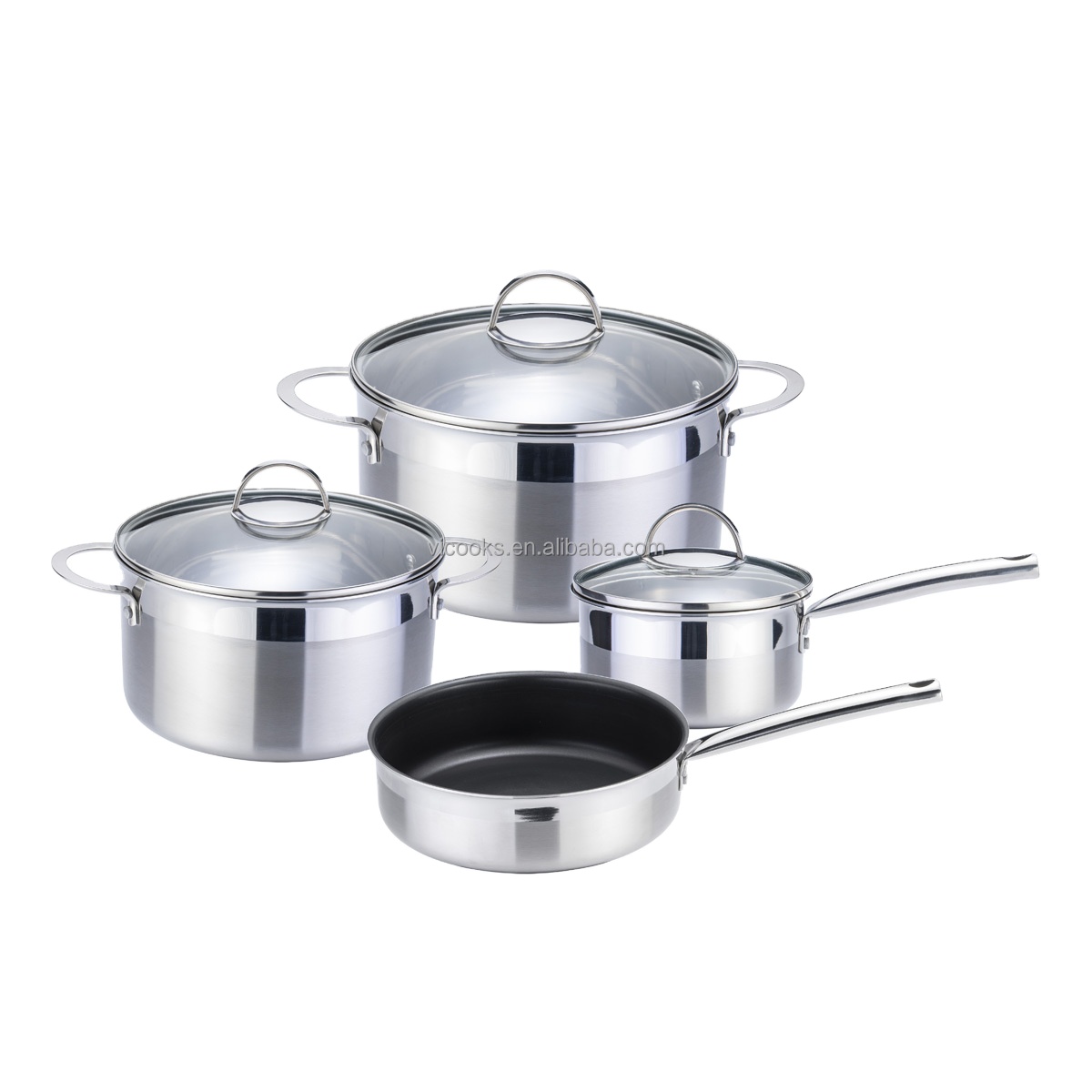 Triply Clad Stainless Steel Cookware Commercial Cooking Pot Set Cookware Sets for Small Kitchens