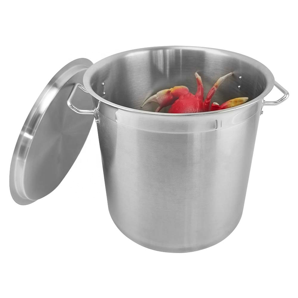 Restaurant Kitchen Commercial Soup Stock Pots Stainless Steel Heavy Duty Stock Pot