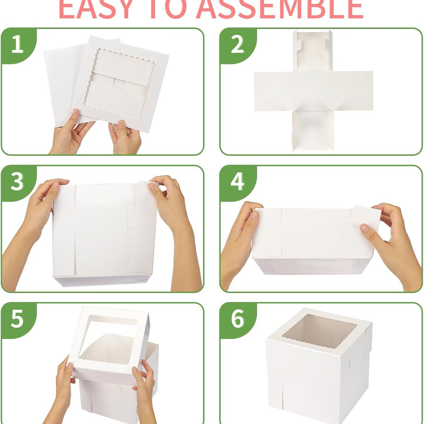 Wholesale Luxury Birthday Transparent Large Tall Layer Custom Cake Boxes With Window
