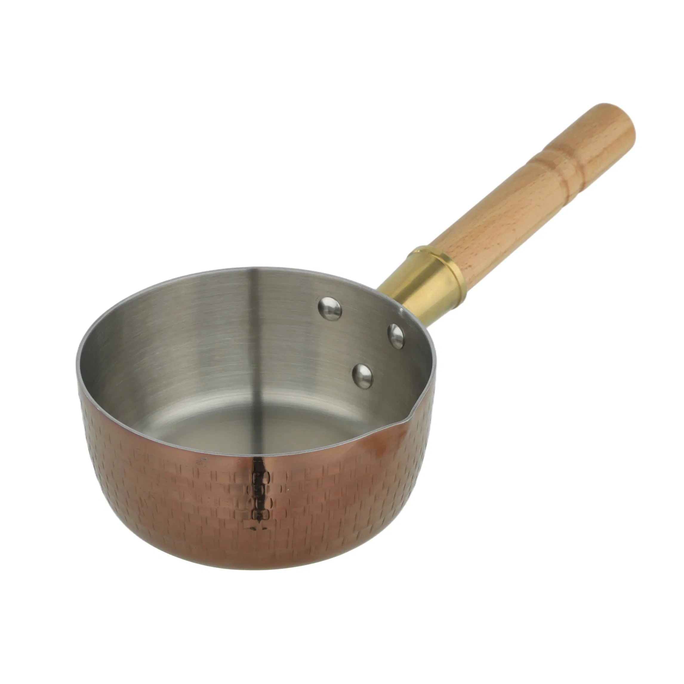 Tr-Ply Stainless Steel Cookware Set Wood Handle Saucepan