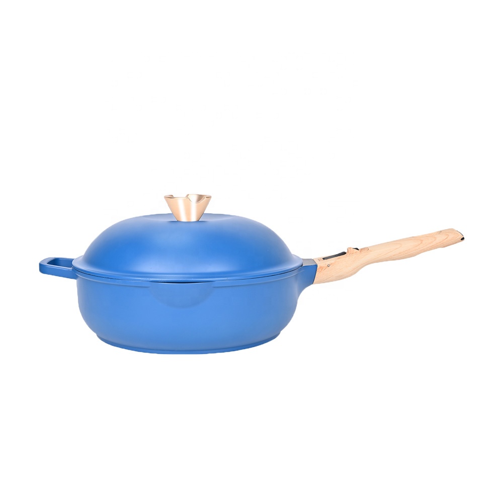 Dishwasher-Safe, Removable Handle, Die Casting Aluminum Alloy Cookware with Lid