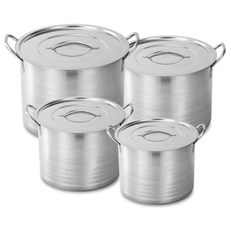 Stainless Steel 24/26/28/30cm Big Stock Pot Commercial Kitchen Cooking Pots Commercial Cookware Stock Pots