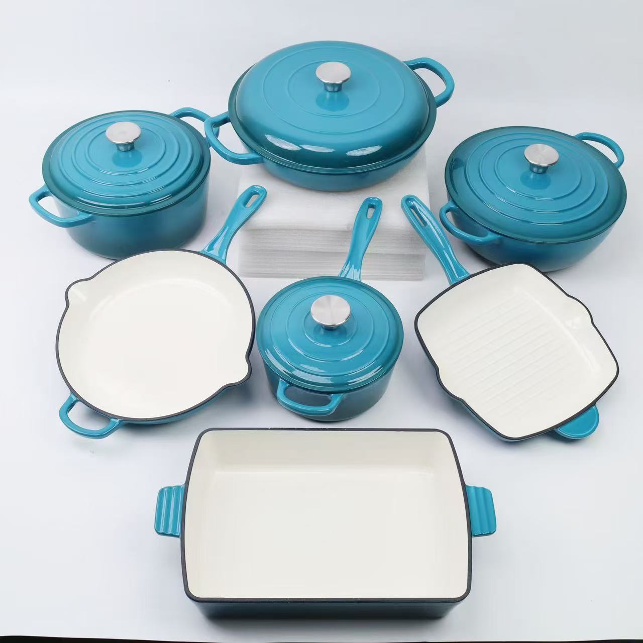 Enameled Cast Iron Dutch Oven Set