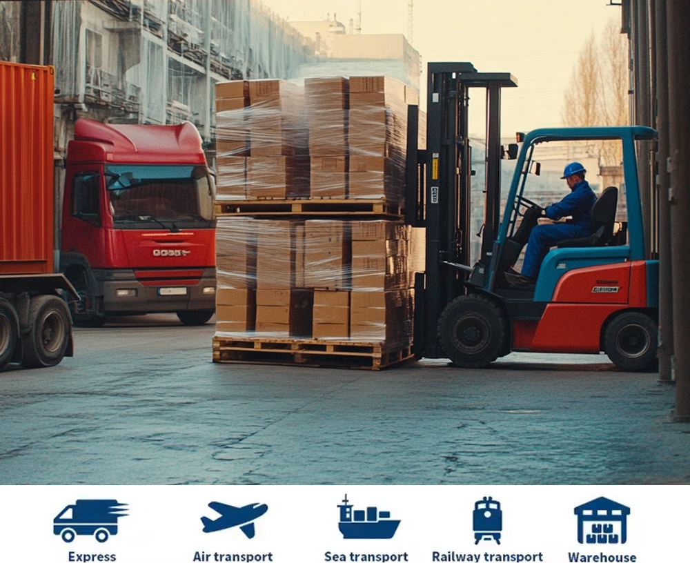 Shipping logistics illustration