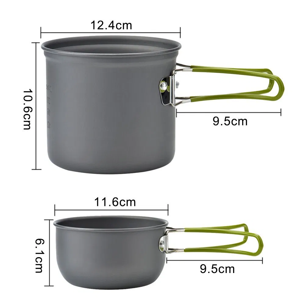 Wholesale Lightweight Portable Hiking Backpacking Nonstick Camping Cookware for Outdoor Cooking Picnic