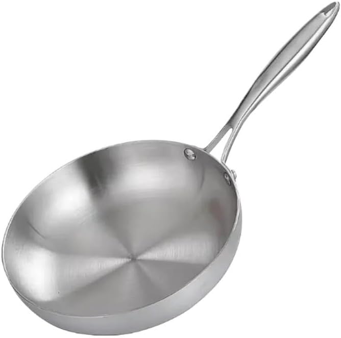 26cm Stainless Steel Frying Pan, Commercial Grade Skillet, Restaurant Kitchen Cookware