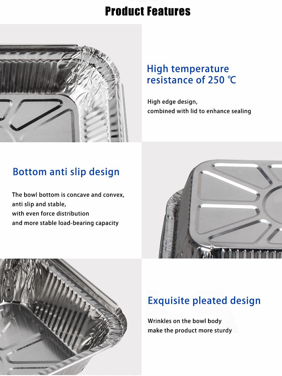 Foil container size chart