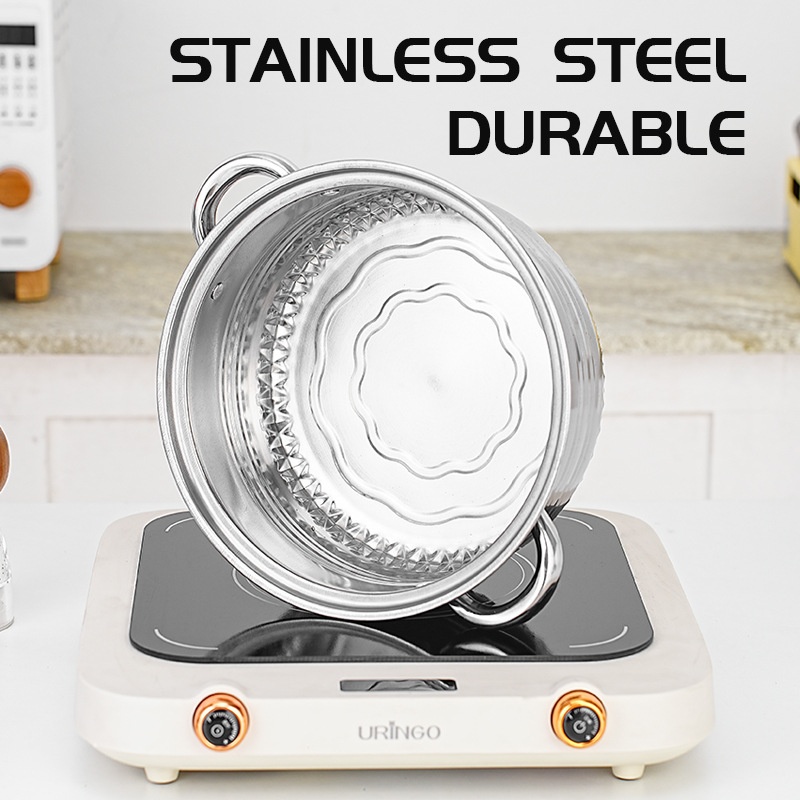 Modern Luxury Stainless Steel 8-Piece Cookware Set Sustainable Dishwasher Safe Gas Induction Ready Oven Safe Soup Pot Home Use