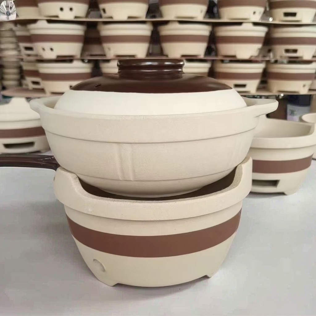 Factory Low-priced Wholesale Customized logo Ceramic Clay Pot Suitable for Cooking Stewed Soup in the Kitchen