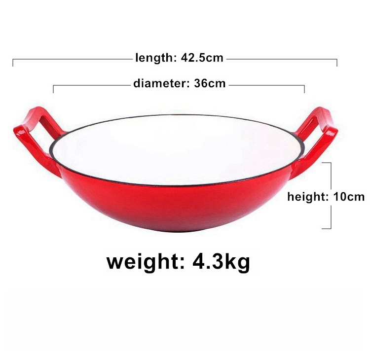 Cast iron enamel wok display 1
