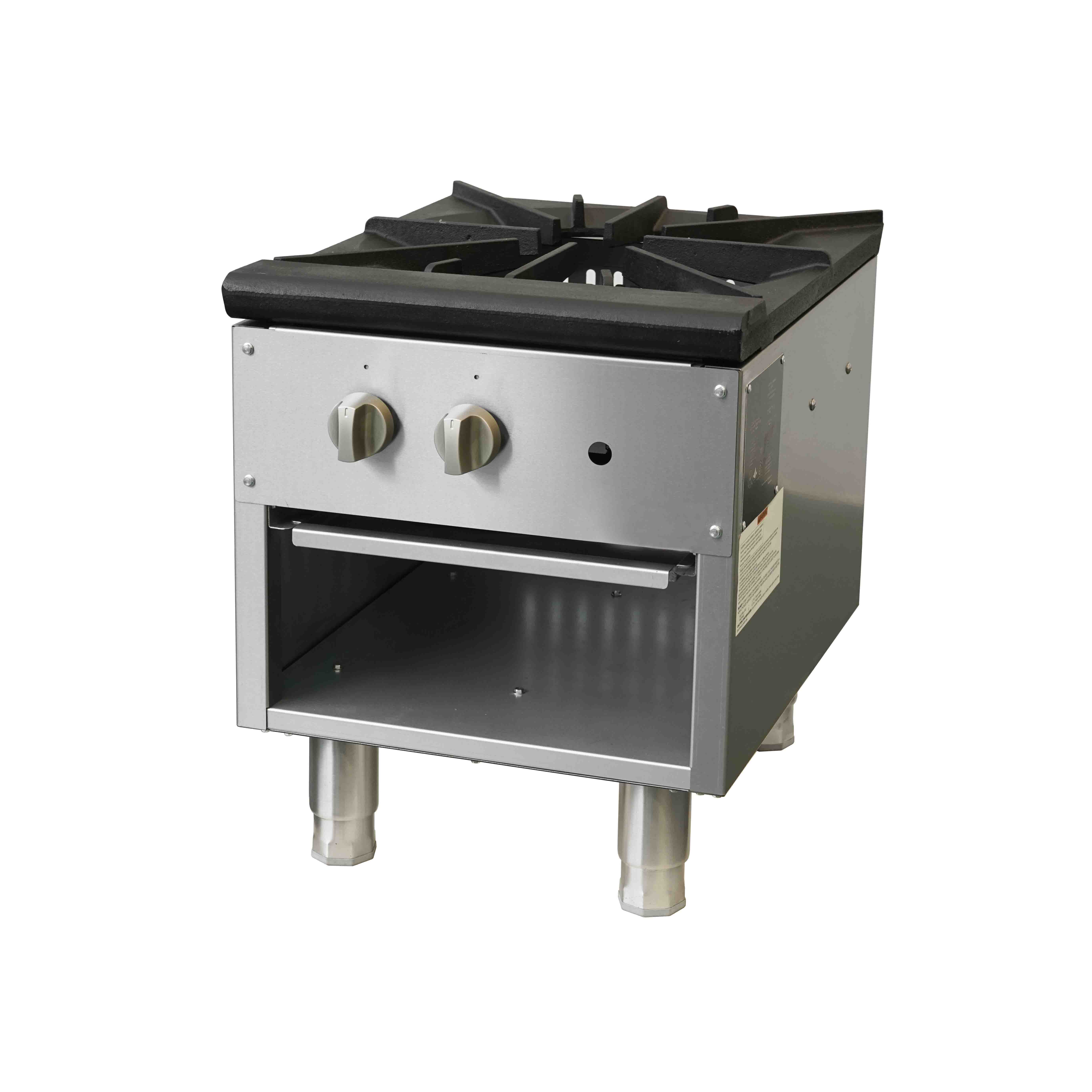 Commercial Kitchen Equipment 1 Burner Stainless Steel Gas Stove Stock Pot Range with Wok Burner