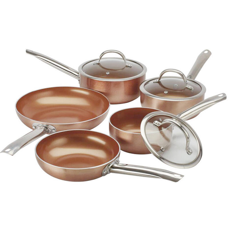 Stylish New Design Aluminum Cooking Pots and Copper Kitchen Cookware
