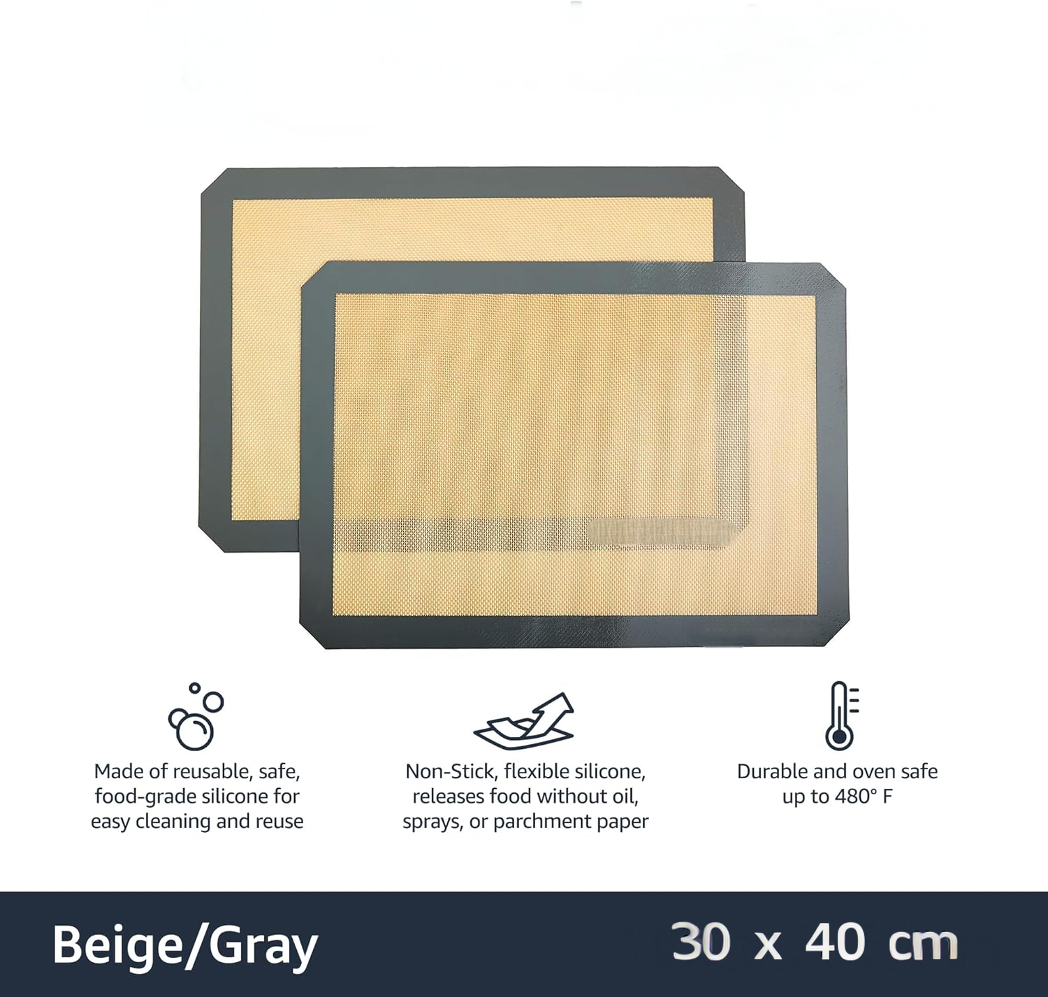 Wholesale Non-Stick Reusable Oven Bakeware Silicone Rectangular Baking Mat