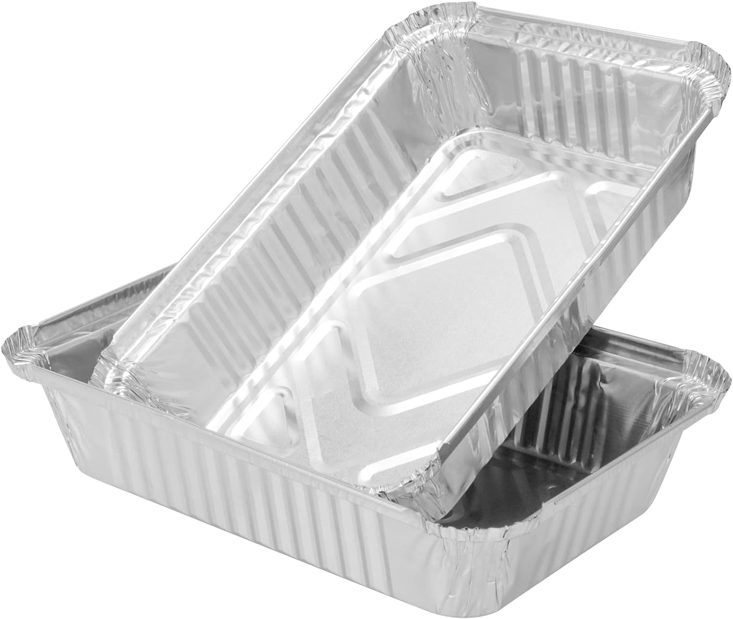 Aluminum Foil Pan Containers With Plastic Lids For Food Packing Durable And Easier To Carry