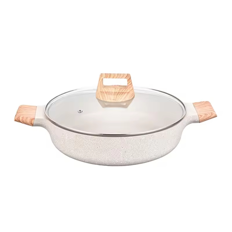 Professional Manufacturer Customized Kitchen Cooking Tool Die Cast Casserole Forged Aluminium Pot Non Stick Cookware Sets