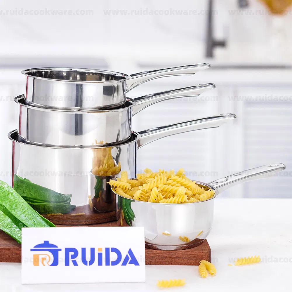 High Quality Kitchen Utensils Kitchenware Cookware 4PCS Stainless Steel Saucepan
