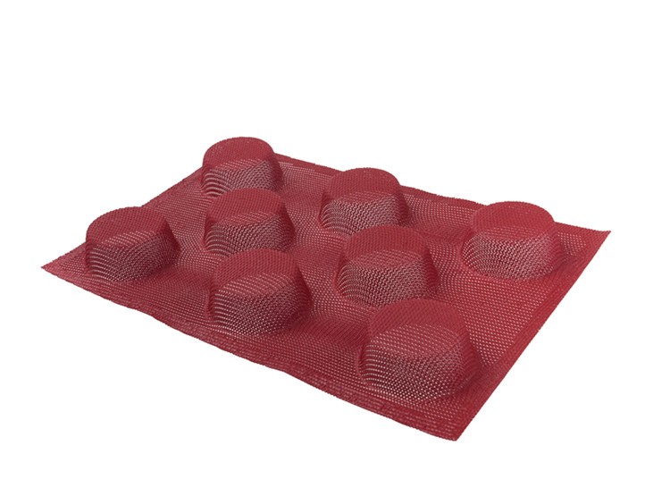 Soft and Breathable Silicone Glass Fiber Baking Tray Silicone Hamburger Bread Mold Egg Tart Bakeware Mold