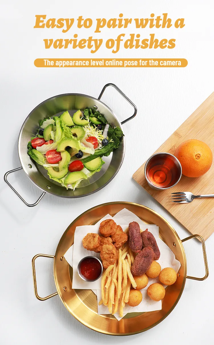Camping Seafood Cooking Frying Pot Cookware Set Stainless Steel Binaural Saucepan