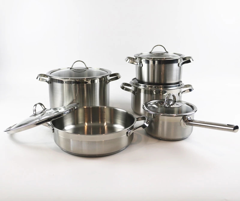 Factory Wholesale Premium Chefmate Prestige Non-stick Cooking Set Stainless Steel 5 Pcs Pot Casserole Cookware Set