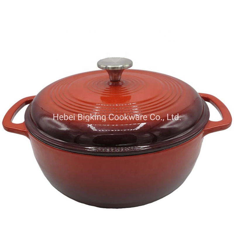 Christmas Gift Enamel Cast Iron Cookware Casserole Dish with Ss Knob