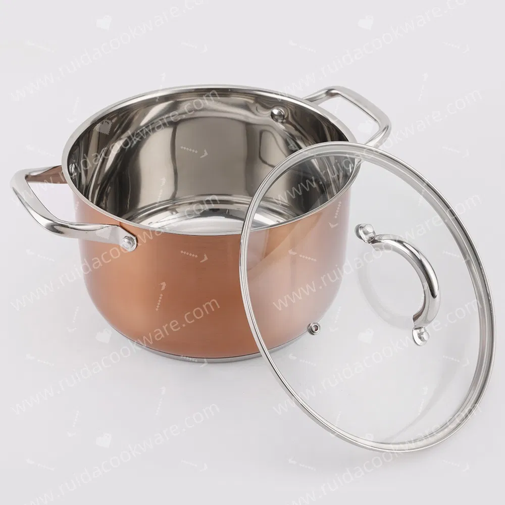 Capsule Bottom 12PCS Stainless Steel Cookware Casserole Saucepan with Lid
