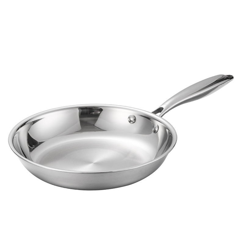 18/10 Stainless Steel Cookware Set Multi-Size Induction Cooker Compatible Pans with Multi-Layer Base Eco-Friendly