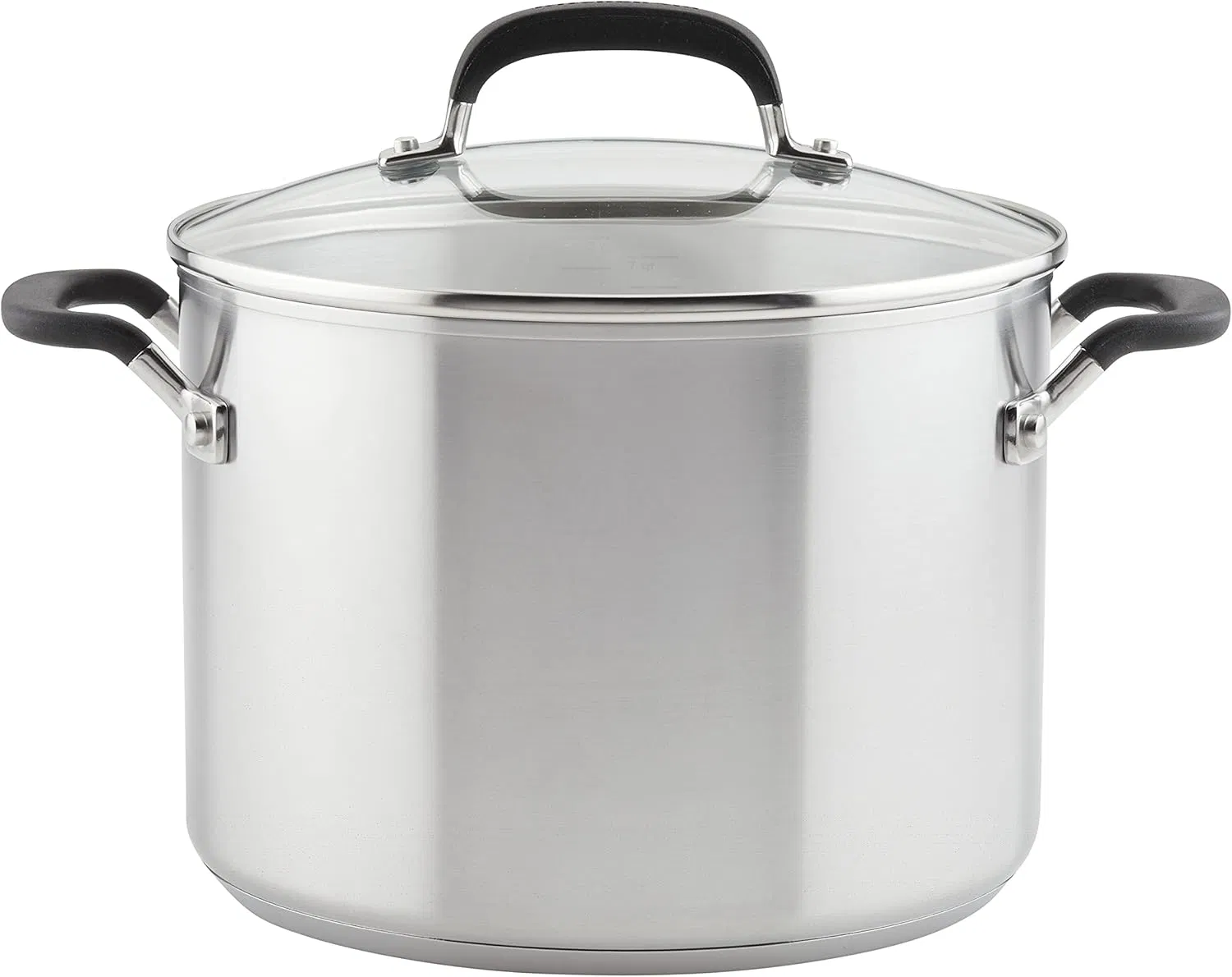 Utensils 8 Quart Sauce Pan for Soup with Tri-Ply Bottom &amp; Clear Glass Lid