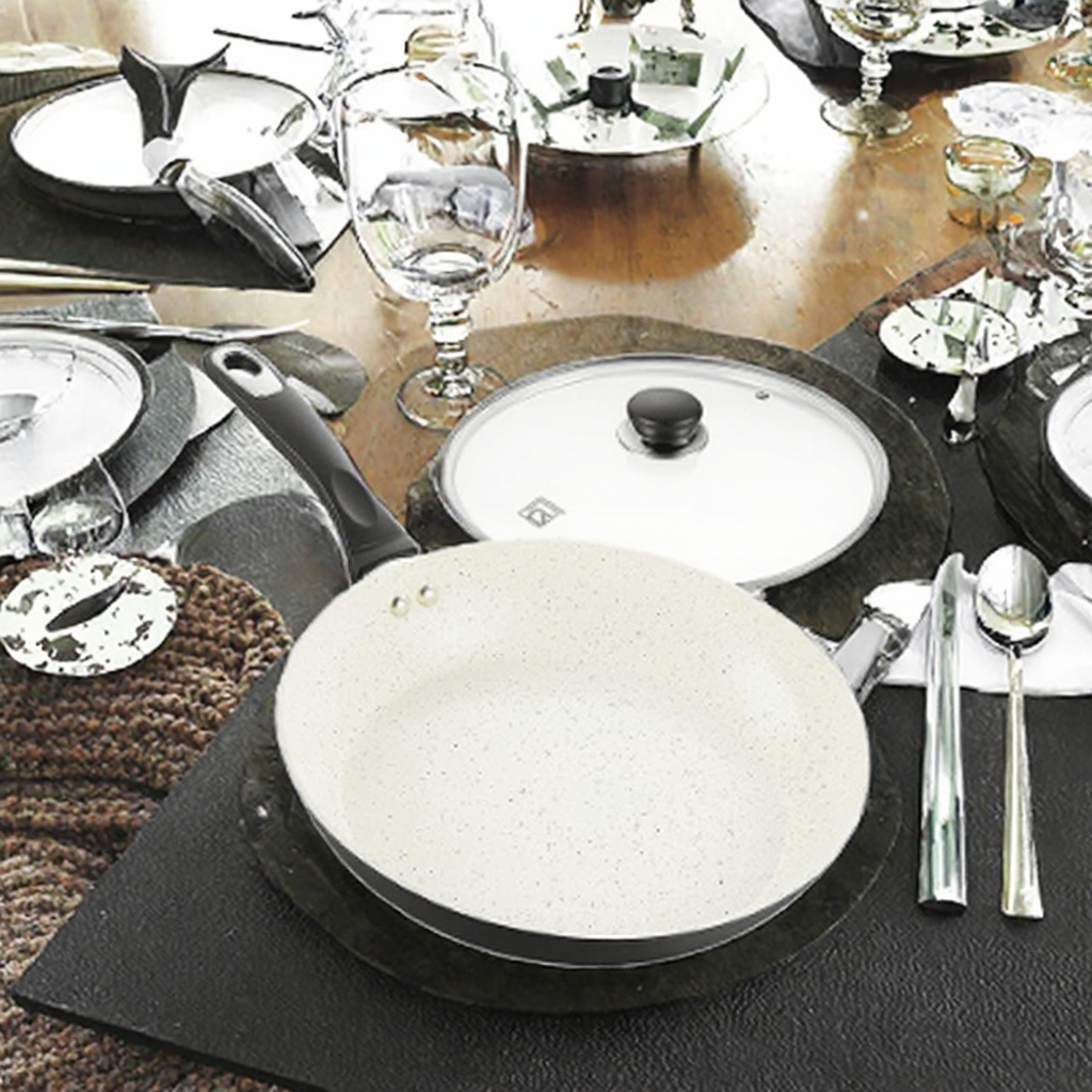 Eco-Friendly Durable Metal Non-Stick Cookware Set Dishwasher Safe with Glass Cover Wholesale Options As Great Gift Idea