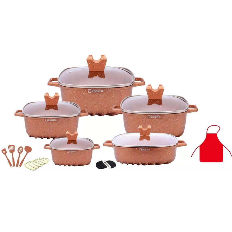Dessini Non Stick Cookware Set Dessini Cookware Sets Non-Stick 23 PCS Dessini Non Stick Cookware Pot Regina Dessini Dessini 12PCS Royal Dessini Reginal Cookware