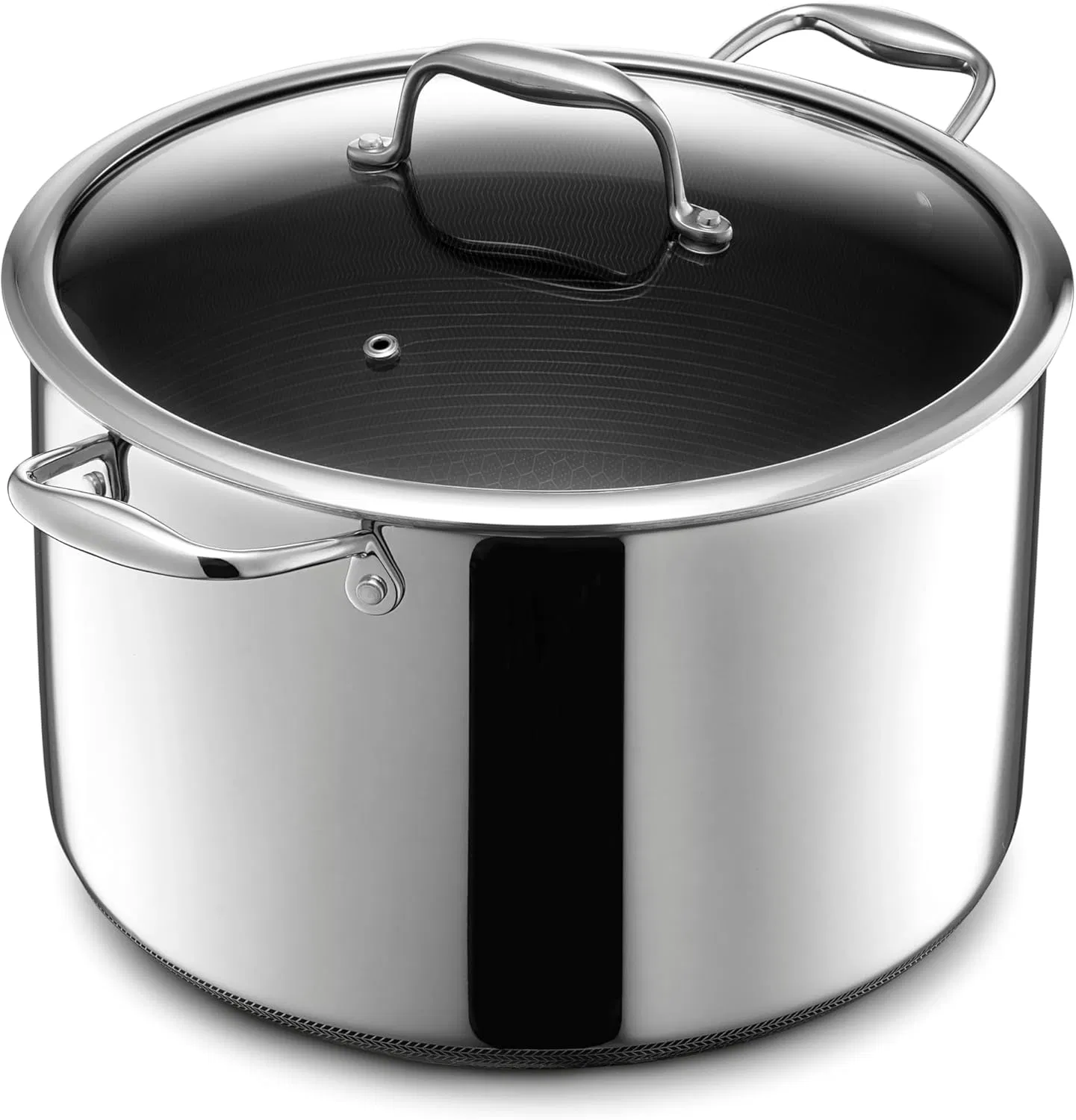 Utensils 8 Quart Sauce Pan for Soup with Tri-Ply Bottom &amp; Clear Glass Lid