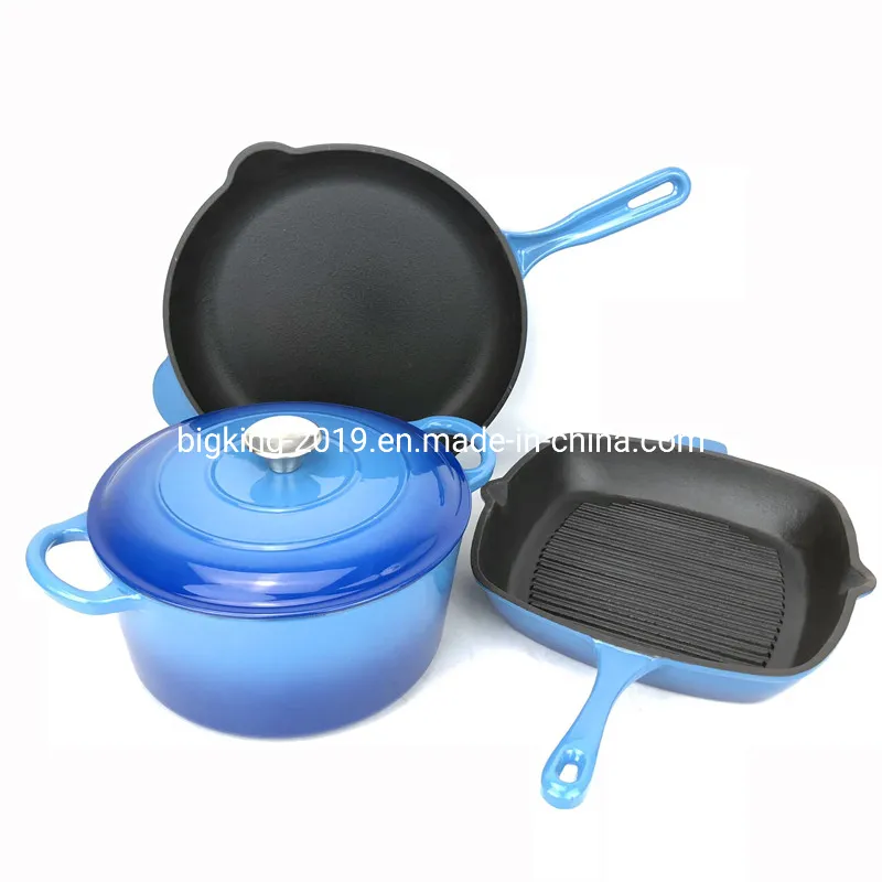 Enamel Cast Iron Round Skillet View 6