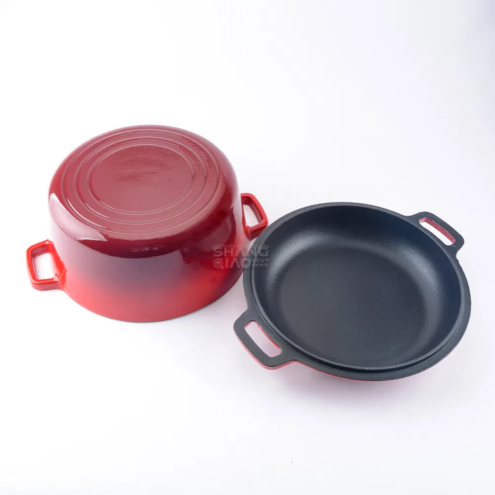 Custom Sourdough Cookware Round with Lid Enameled Pot Cast Iron Dutch Oven