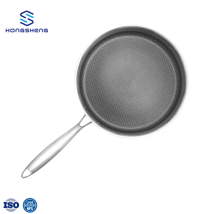 New Design Triply 304 Stainless Steel Non Stick Fry Pan Round Pan for Kitchen Cooking
