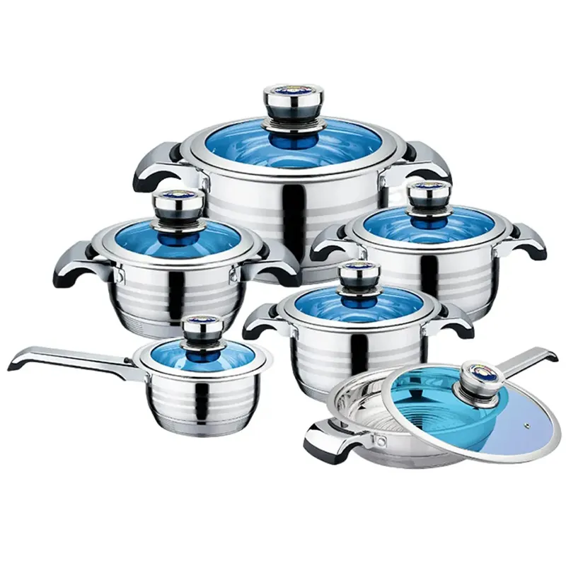 12pcs Stainless Steel Cookware Set