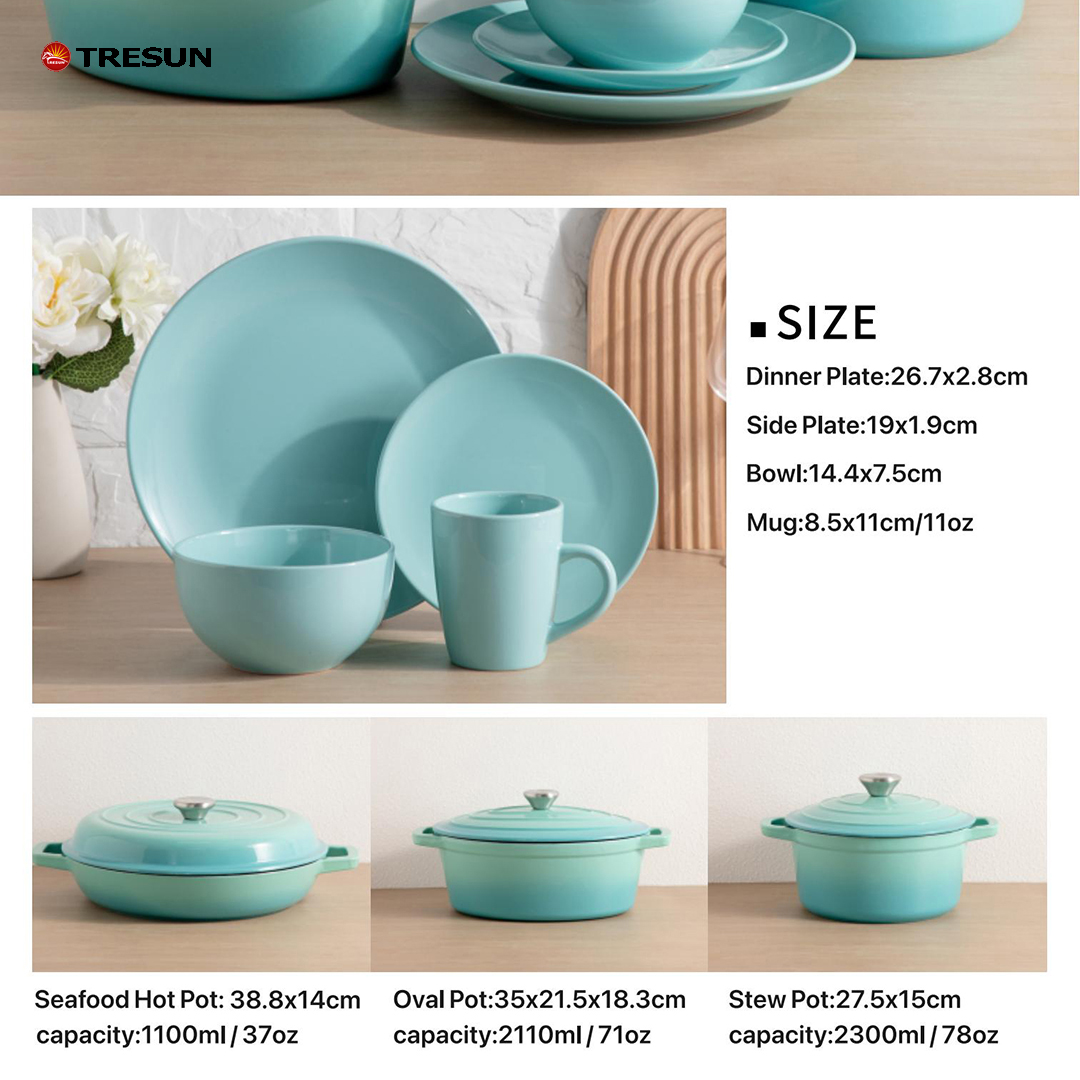 Hot Sale Non Stick Multi-Function Enameled Cast Iron Casserole Dutch Oven With Lid Cast Iron Cookware Set